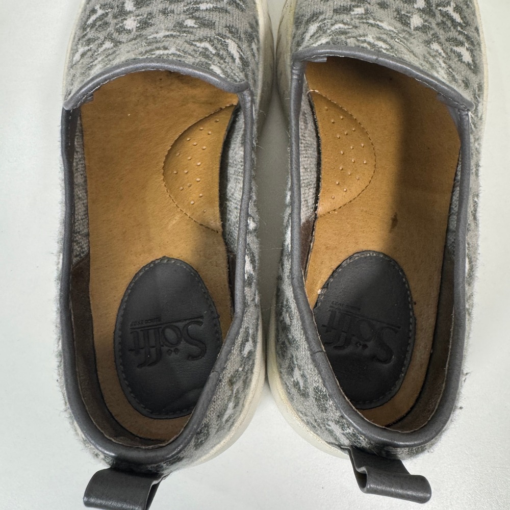 Sofft Somers Leopard Platform Slip On Sneakers Womens 8 Gray Chic - Picture 6 of 8
